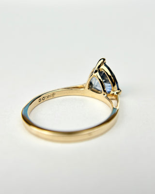 Blue Sapphire Trillion Ring