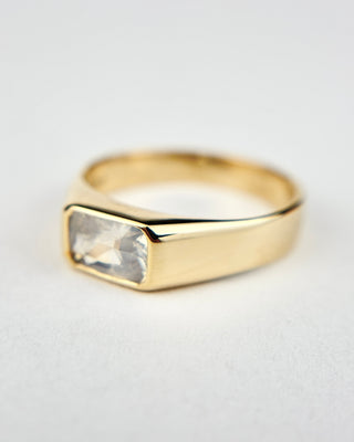 Radiant White Sapphire Ring