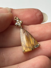 Load image into Gallery viewer, Rutilated Quartz and Pearl Pendant
