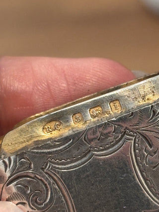 Fully Engraved Antique Silver Vesta Case Match Locket