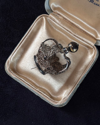 Antique Silver Filigree Crown From Portugal