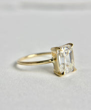 Load image into Gallery viewer, Emerald Cut Moissanite Engagement Ring 1.6ct
