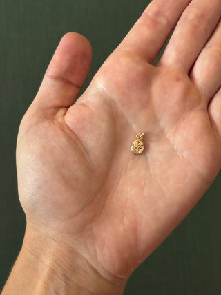 Gold Stamped Floral Artifact Charm 4