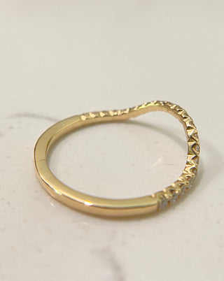 Half Eternity Diamond ONDA Ring