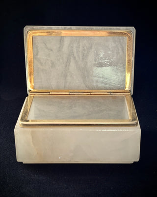 Vintage Italian Alabaster Jewelry Box