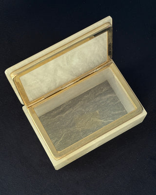 Vintage Italian Alabaster Jewelry Box