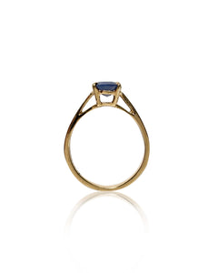 Blue Oval Sapphire Ring