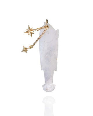 Mother Of Pearl Fish With Stars Pendant