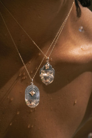 Silver Double Well Fontanella Pendant
