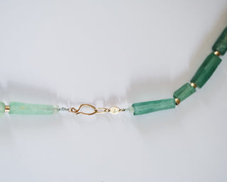 Ancient Roman Glass and Gold Necklace