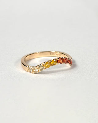 Sunset Sapphire ONDA Ring 2.5mm