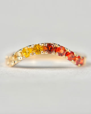 Sunset Sapphire ONDA Ring 2.5mm