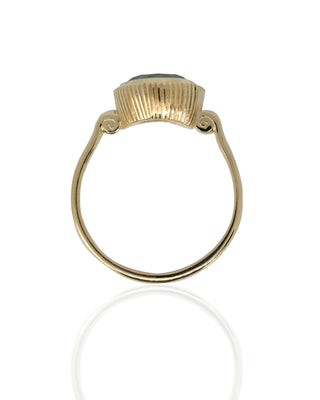 Half Moon Blue Montana Sapphire Ring