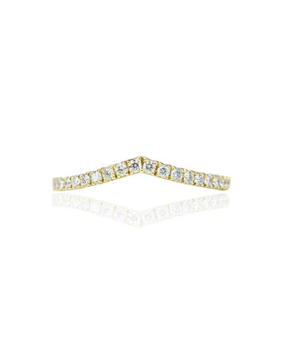Half Eternity Diamond VOLARE Ring In 14k Yellow Gold