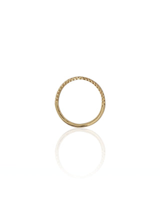 Half Eternity Diamond VOLARE Ring In 14k Yellow Gold