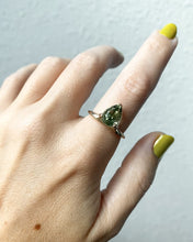 Load and play video in Gallery viewer, Pear Cut Mint Green Tourmaline Ring

