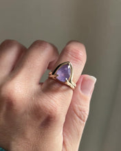 Load and play video in Gallery viewer, Purple Pear Sapphire Ring
