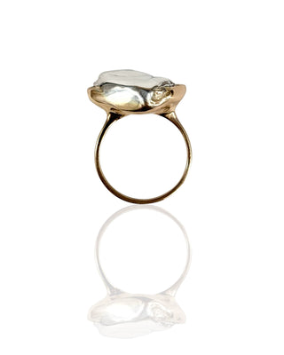 Silver Cloud Pearl Ring Sample