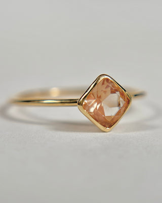 Oregon Sunstone Cushion Ring