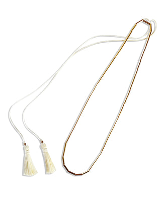 Gold Tube Bead Adjustable Necklace