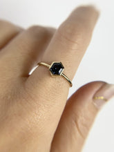Load and play video in Gallery viewer, Blue Spinel Hexagon Ring
