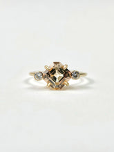 Load image into Gallery viewer, Asscher Cut Champagne Tourmaline With Moissanites
