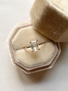 Emerald Cut Moissanite Engagement Ring 1.6ct