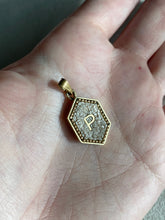 Load image into Gallery viewer, Micro Mosaic Initial Pendant in 14k Gold
