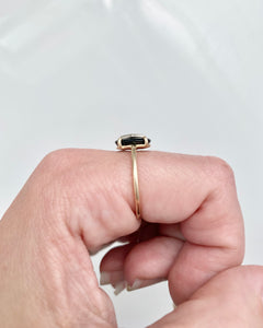 Onyx And White Gold Ring