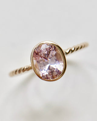 Oval Pink Sapphire Ring