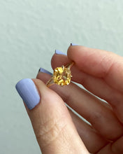 Load and play video in Gallery viewer, Cushion Cut Citrine Ring
