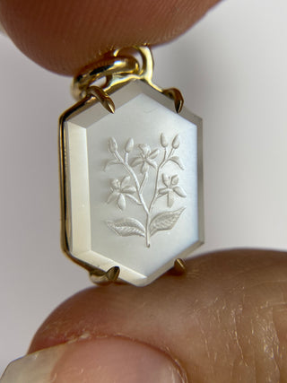 Orange Blossom Itaglio Pendant
