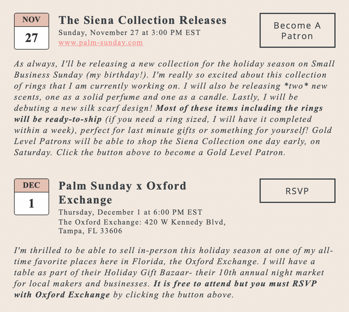 Important Holiday Dates