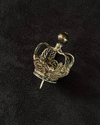 Antique Silver Filigree Crown From Portugal