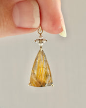 Load image into Gallery viewer, Rutilated Quartz and Pearl Pendant
