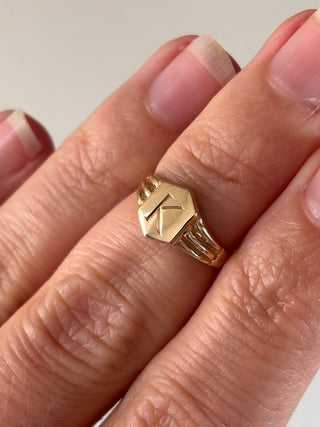 Custom K MIGNOLO Pinky Signet Ring