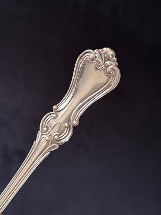 Nickel Silver Sugar Sifter Spoon With Pierced Scallop Shell
