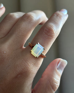 Crystal Boulder Opal Ring