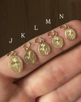 Engraved Iris Charm J