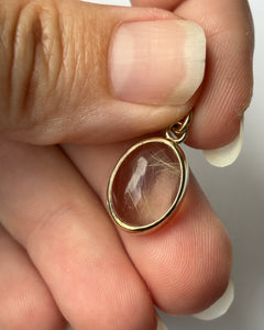 Rutilated Quartz Oval Pendant