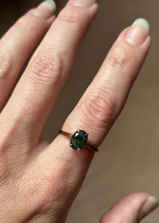 Moss Agate Oval Ring