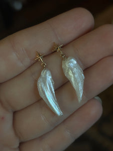 Pearl Wing Earrings