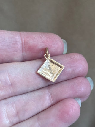 Stamped Iris Charm (Ready-To-Ship)