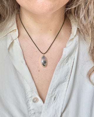 "Terrarium" Moss Agate Oval Pendant