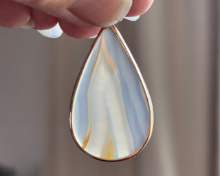 "Georgia" Iris Agate Tear Drop Pendant