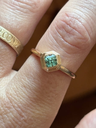Asscher Cut Mint Beryl Ring