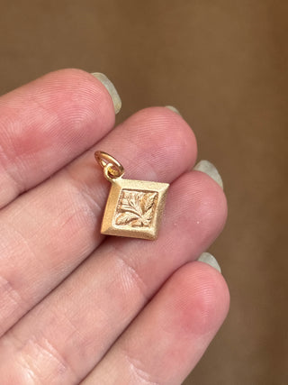 Stamped Iris Charm (Ready-To-Ship)