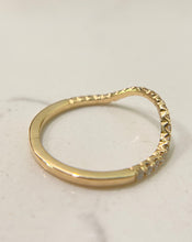 Load image into Gallery viewer, Half Eternity Diamond ONDA Ring In 14k Yellow Gold
