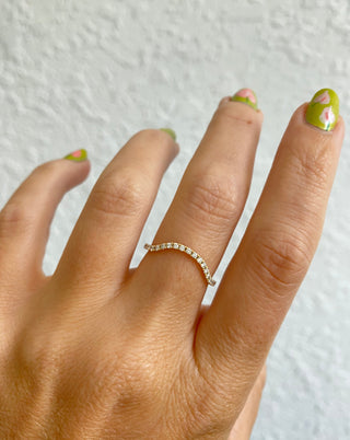 Half Eternity Diamond ONDA Ring