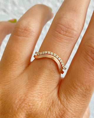Half Eternity Diamond ONDA Ring